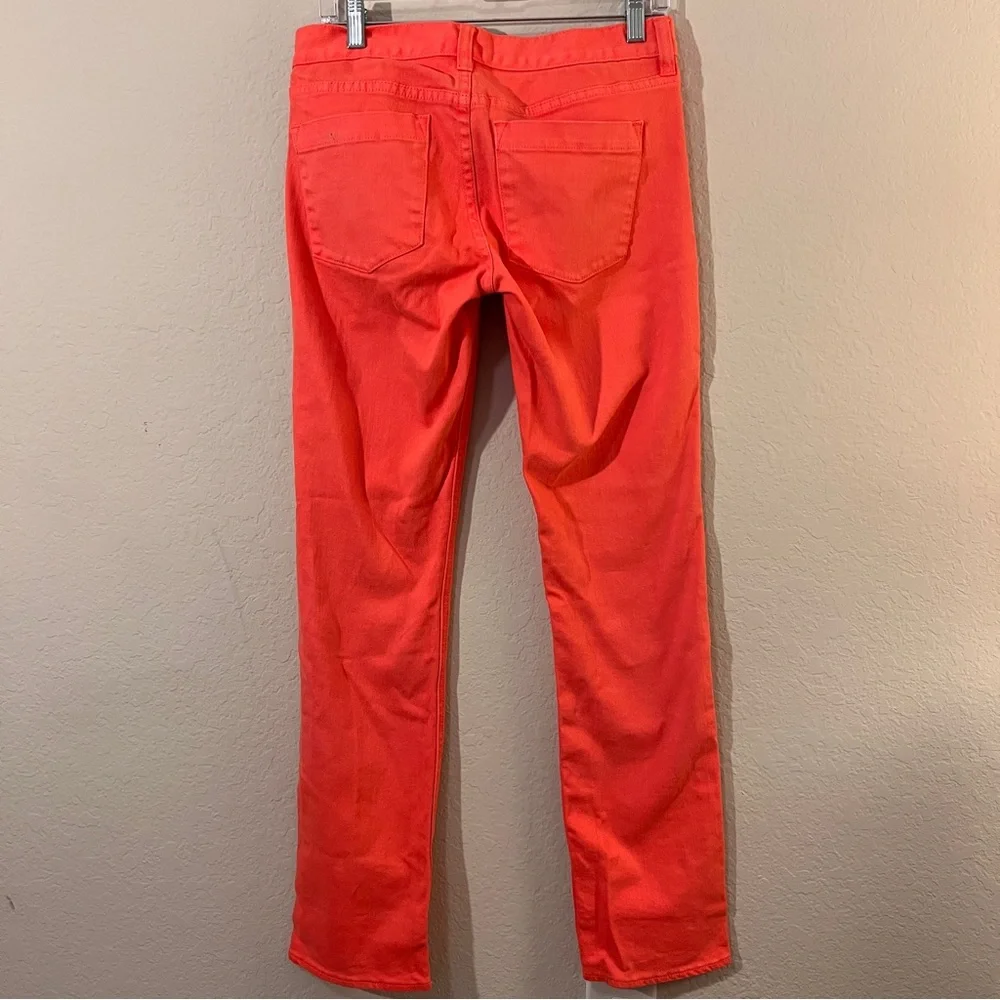 J.Crew Matchstick Jeans Coral Pink Stretch Straight Leg Size 27